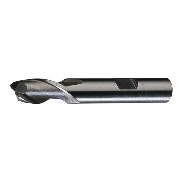 End Mill, Center Cutting General Purpose Single End Square End, Series: HG-2, 9 mm Diameter Cutter, 14.29 mm Length of Cut, 2 Flutes, Spiral Flute, Right Hand Cutting Direction, 30 deg Helix Angle, Straight/Weldon Flat Shank, HSS, Bright