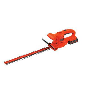Hedge Trimmer Kit, Cordless, Cutting Capacity: 5/8 Inch, 18 Inch Length Blade, Dual Action Blade, Hardened Steel Blade, 20 VDC, Lithium-Ion Battery, 1.5 Ah Battery, Battery Included: Yes, Plastic Housing Material, T-Handle Handle, Trigger Control