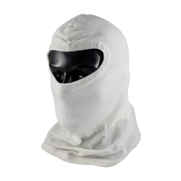 Flame Resistant Balaclava, Double Layer, Universal, White, 100% Nomex®, Slit Eye Closure