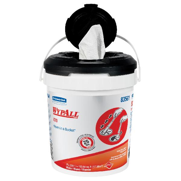 Cleaning Wiper, Absorbent Durable, Series: X70, 9-3/4 x 13 in Size, 220 Sheets Capacity, White, Hydroknit*