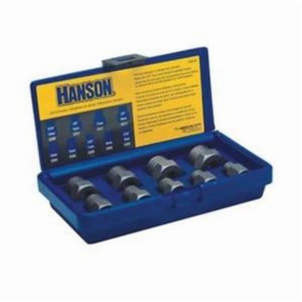 Bolt Extractor Set, Measurement System: Metric, 9 Piece, High Carbon Steel
