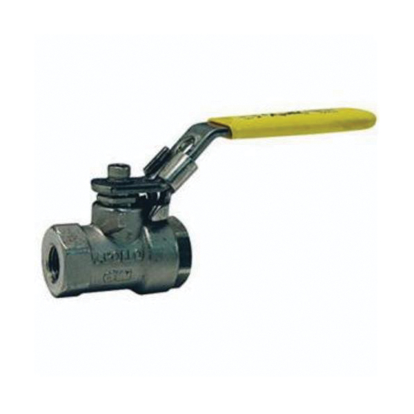 Ball Valve, 2-Piece, Series: DSBV, 1/4 Inch Nominal, FNPT, 1000 psi Cold Working, 150 psi WSP, -40 to 400 °F, Full Port, Media: Steam, 316 Stainless Steel Ball, 316 Stainless Steel Body, 316 Stainless Steel Stem Trim, PTFE Seal