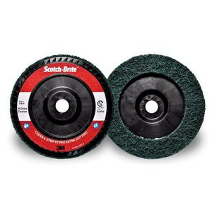 Non-Woven Abrasive XT Pro Disc, Clean and Strip Extra Cut, 7 Inch Diameter Disc, Type 27 Attachment, Extra Coarse Grade, Aluminum Oxide Abrasive, Fiber Backing, 8600 RPM Maximum