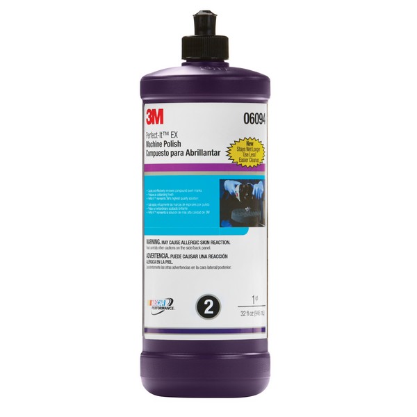 EX Machine Polish, 1 qt Container, Bottle Container, Liquid Form, Black, 7.5 to 9 pH, 164 g/L VOC, Composition: Water, Hydrotreated Light Petroleum Distillates, Aluminum Oxide (non-fibrous), White Mineral Oil (Petroleum), Dodecamethylcyclohexasiloxan