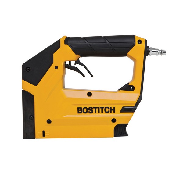 Crown Stapler, Bottom Load Heavy Duty Pneumatic Straight, Tool/Kit: Tool, 3/8 in W Crown, 1/4 in, 5/16 in, 3/8 in, 1/2 in, 9/16 in Staple Length, 18 ga Gauge, 84 Staples, 0.14 cfm Air Flow, 100 psi Air, 1/4 in NPT Air Inlet, Side Exhaust Location, 1/