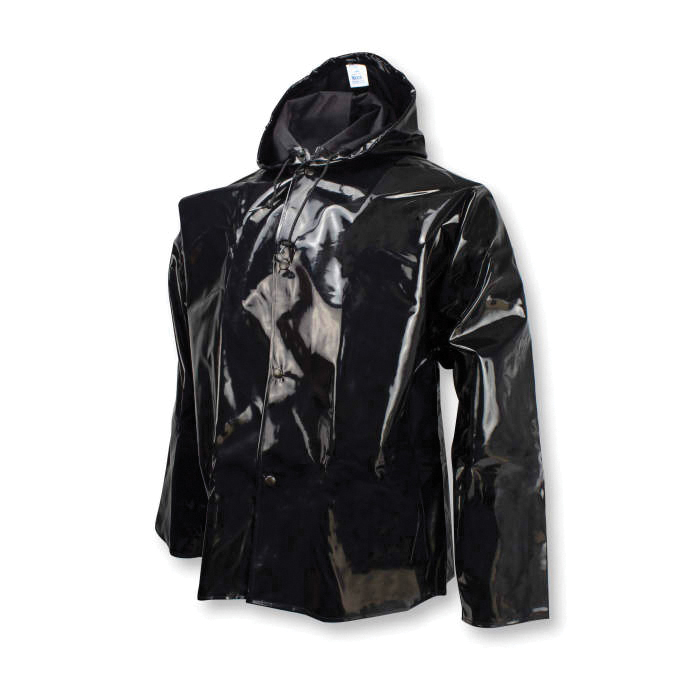 Jacket, Series: Iron Shield 251, 3X Size, Black, Nylon/Polyurethane, Snap-Up Closure, Resists: Abrasion, Puncture and Tear