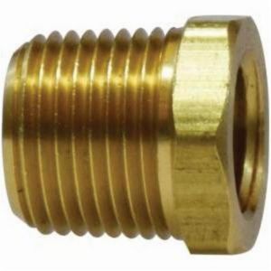 Bushing, Hex Head, Fitting/Connector Type: Bushing, 1 x 1/2 Inch Nominal, MNPT x FNPT, 1.44 Inch Hex, 1.31 Inch Length, 1000 to 1200 psi, Brass, -65 to 250 °F, Import