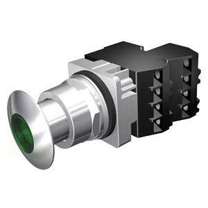 Illuminated Push-Pull Switch, 30 mm Size, 1NC-1NO ContConfiguration, Extra Late Break/Heavy Duty Contact, Momentary-In/Momentary-Out ContMode, 60 A at 120 VAC, 30 A at 240 VAC, 15 A at 480 VAC, 12 A at 600 VAC Contact, Push-Pull/Mushroom Head Operato