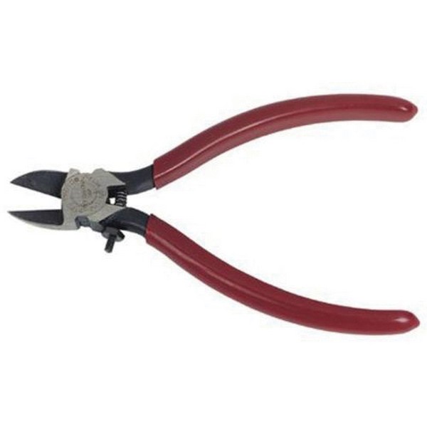 Diagonal Cutter Plier, Oval Jaw, 1 in L x 29/32 in W x 1/2 in THK Jaw, Forged Alloy Steel Jaw, Flush Cut Style, 7-5/16 in Overall Length, Plastisol Grip Handle, Plastic Handle, No Insulated, Red