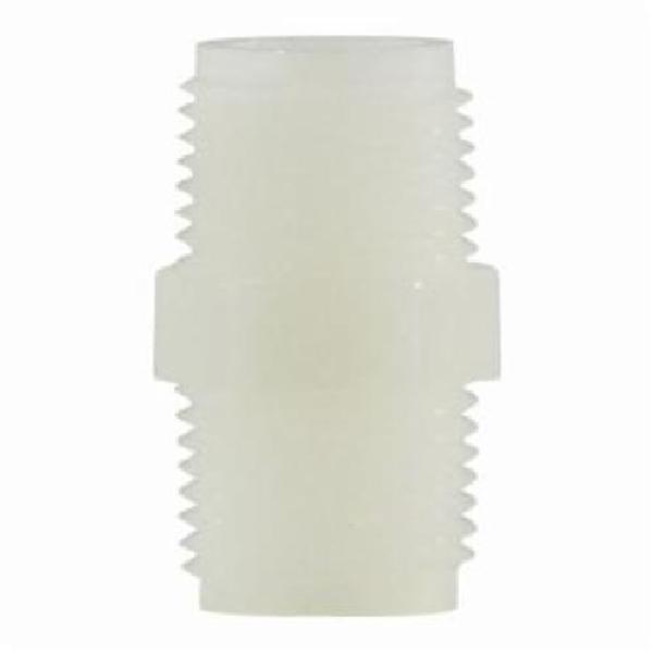 Hex Nipple, Nipple, 3/4 Inch Nominal, 125 psi, Nylon, White, -40 to 200 °F