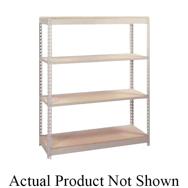Rivet Rack, Starter Medium Duty, 48 in Overall Width, 24 in Overall Depth, 84 in Overall Height, 4 Shelves, 1000 lb Per Shelf, Steel, Dove Gray