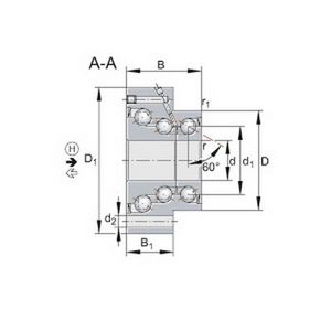 Angular Contact Ball Bearing, Series: DKLFA..-2RS, 40 mm Bore Dia, 90 mm Outside Dia, 3 Rows, 60 mm W, 60 °Contact, Sealed Closure, 72000 N Dynamic/149000 N Static/6700 N Fatigue, 2900 rpm Limiting for Grease/1200 rpm Thermally Safe Operating Maximum, -30 to 120 °C
