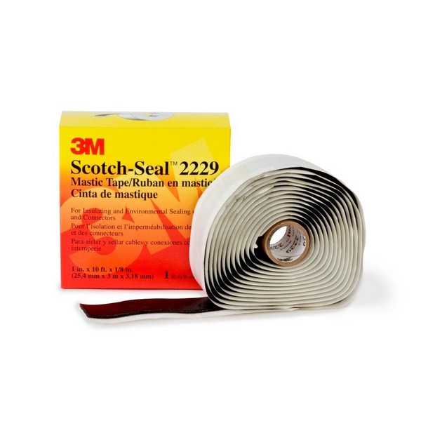 Electrical Tape, Single Coated, 10 ft Length, 1 Inch Width, 125 mil Thickness, Black, Mastic Adhesive, Rubber Backing, 1000 VAC, 379 V/mil Dielectric Strength, 194 °F Maximum Operating