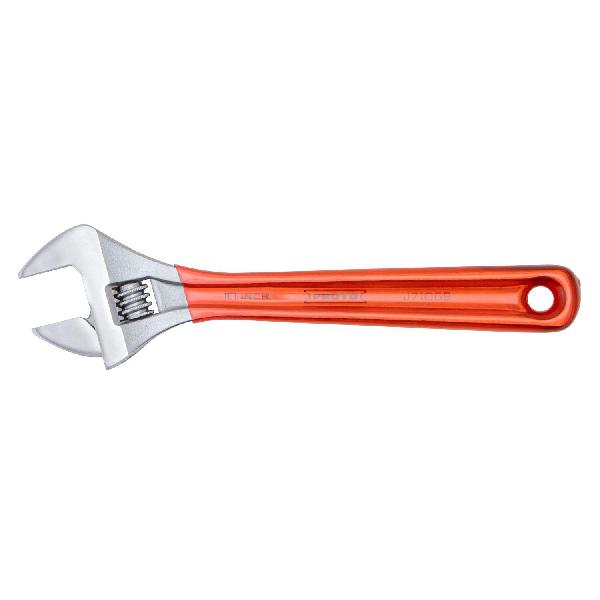 Wrench, Non-Insulated Standard, Adjustable Wrench, 1-5/16 in Wrench Opening, 10-1/8 in Overall Length, 1-3/8 in Jaw Width, Alloy Steel Jaw, Ergonomic/Cushion Grip Handle, Alloy Steel Body, Tether Ready: Yes, Specifications Met: ASME B107.124, Measure