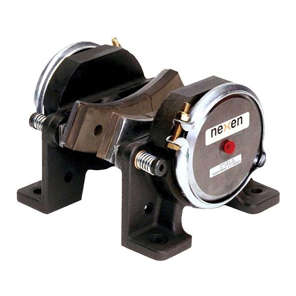 Caliper Brake, Air Actuated/Spring Released High Coefficient, Series: BC288A, 4000 in-lb Static, 0.624 cu-in New/3.039 cu-in Worn Out Air Volume, 80 PSI Maximum, 32 to 150˚ F, Black Oxide, 6.25 Inch L x 5.02 Inch H