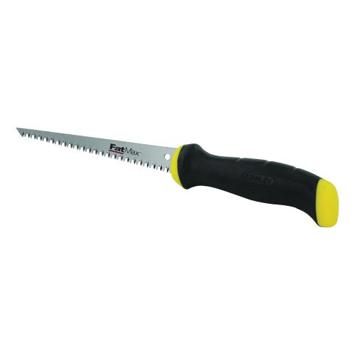 Jab Saw, 6 in Blade Length, Steel Blade, 8 TPI, Hardened Teeth, 9 in Overall Length, Steel Cutting Edge, Ergonomic/Textured, Plastic/Rubber Handle, Material Application: Drywall, Plastic and Wood