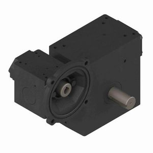 Worm Gear Reducer, Double Reduction Right Angle, Series: 3200, 750:1 Gear Ratio, 0.46 hp Input, C-Face Quill Input, Shaft Output, 5/8 in Dia Input, 1.375 in Dia x 2.84 in L Output, 2.33 rpm Output Maximum Speed, 1750 rpm Input Maximum Speed, 5560 in-
