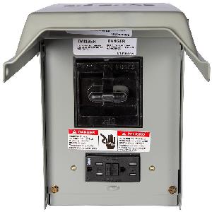 AC Disconnect Switch, Fusible Pullout, 240 VAC, 60 A, 10 HP, 2 Wires, 10 kA Short Circuit, NEMA 3R Enclosure, Surface Mounting, Plastic