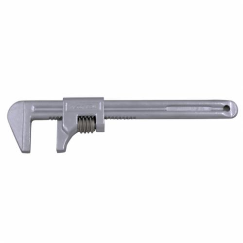 Adjustable Auto Wrench, 3 Inch Wrench Opening, 11 Inch Overall Length, 7/16 Inch Jaw Thickness, 90° Head, Carbon Steel Body, Carbon Steel, Polished Chrome