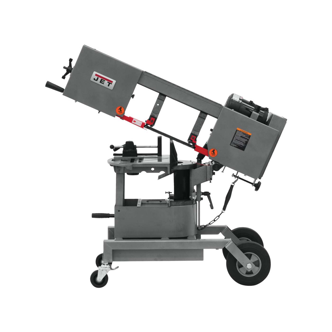 Band Saw, 102.9 in Blade Length, 3/4 in Blade Width, 0.035 in Blade Thickness, 45° Capacity: 7 x 5-1/2 in Rectangle/6 in Round, 90° Capacity: 7 x 8 in Rectangle/8 in Round, 1 ph, 3/4 hp, 115 V, 1720 RPM Speed, 27-5/16 in Table Height