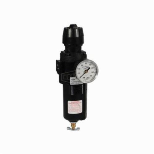 Compact Filter/Regulator, Self-Relieving Standard, Series: CB6, 1/2 Inch NPT/BSPP-G, 70 scfm, 200 psig, Zinc Bowl, 0 to 125 psig, Zinc