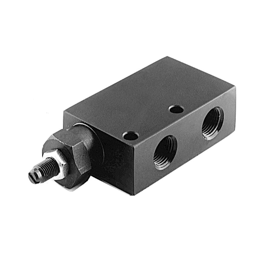 Pressure Relief Valve, Automatic In-Line, 3/8 in NPTF Port, 10000 psi Pressure, Media: Oil, Steel Body, 5.3 in L x 1.125 in W x 2.45 in H Dimensions