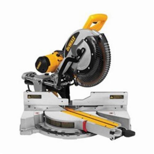 Compound Miter Saw, Double Bevel Sliding, Bare Tool, 12 in Dia Blade, 5/8 in, 1 in Arbor/Shank, 3800 RPM Speed, Miter Capacity: 50 to 60 deg, Bevel Capacity: 49 deg, Bevel Stops: 9 deg, 120 VAC, 15 A, Aluminum Housing Material, Cam Action Miter Lock