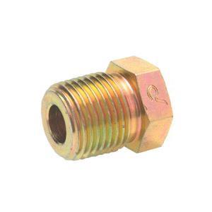 Bushing, 1/2 in Male NPTF x 1/4 in Female NPTF, 1.12 in Overall Length, 7/8 in Hex, Zinc Plated, Steel