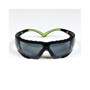 Safety Glass, Anti-Fog Lens Coating, Gray Lens, Clear Frame, Plastic Frame, Yes UV Protection, Pressure Diffusion Temple