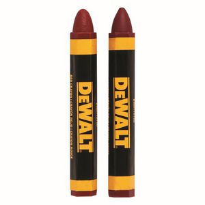Lumber Crayons, Round Tip, 1/2 in Tip, Immediate Drying, Red, 2 in L Dimensions