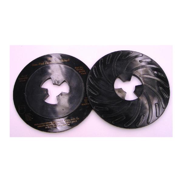 Disc Backing Pad, 7 Inch Diameter, Ribbed, Hub & Retainer Nut Attachment