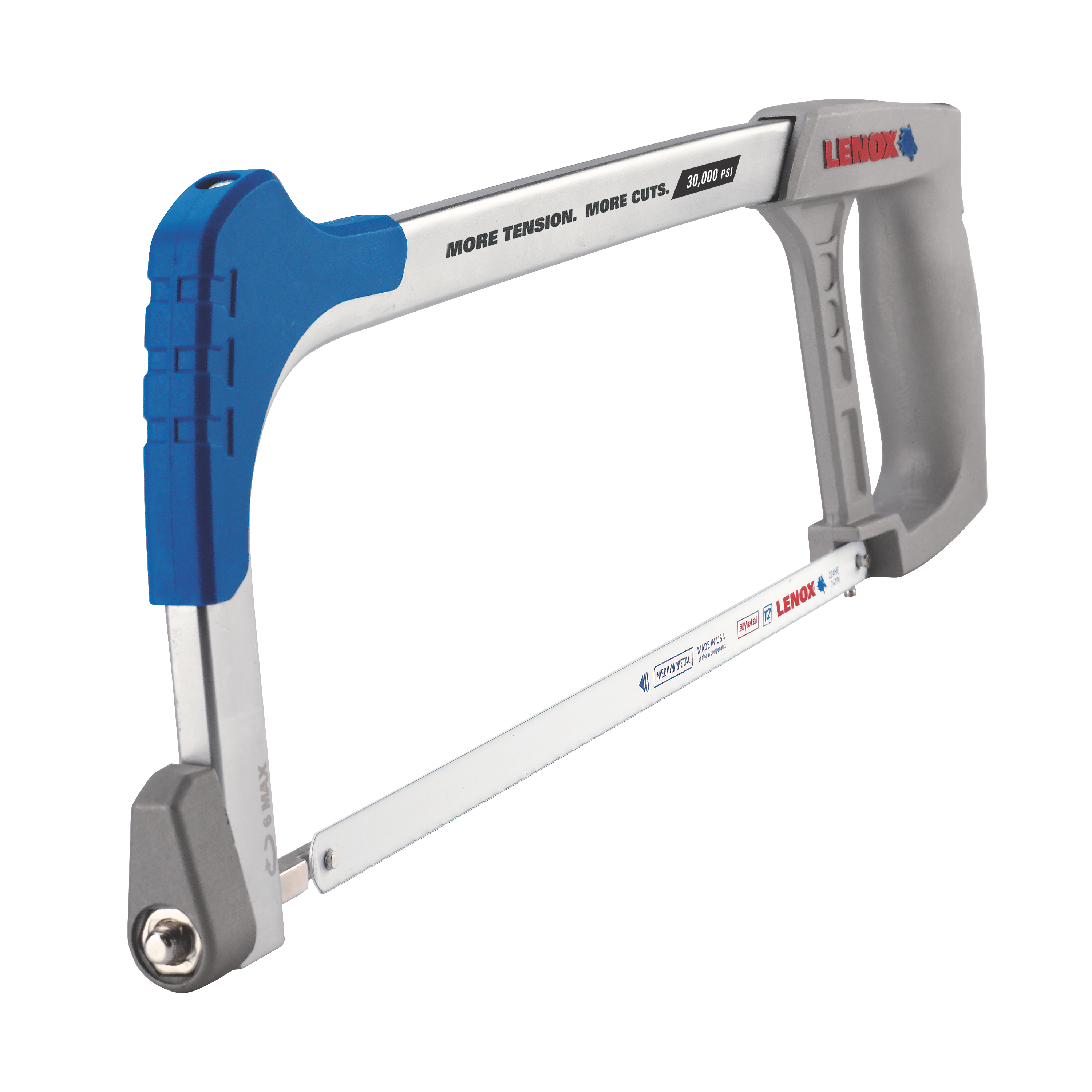 Hacksaw, Lightweight, 12 in Blade Length, 45 deg Blade Angle, 24 TPI, Ergonomic Handle