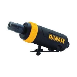 Air Die Grinder, Straight, Tool/Kit: Bare Tool, 1/4 in Collet, 25000 RPM, 3 cfm, 90 PSI Air, 1/4 in NPTF in NPTF Air Inlet, Rear Exhaust Location, Lever Throttle, Aluminum Housing, Ergonomic