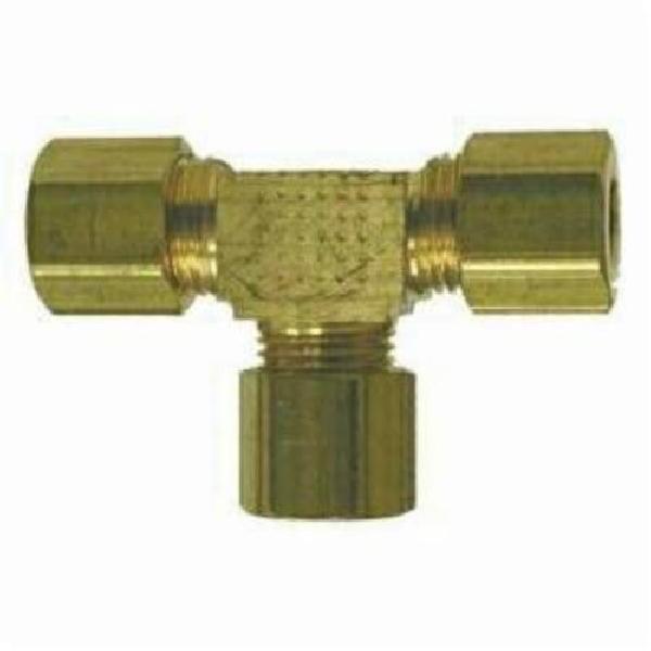 Tube Tee, Tee, 1/4 Inch Nominal, Compression, 300 psi, -65 to 250 °F, CA360 Brass