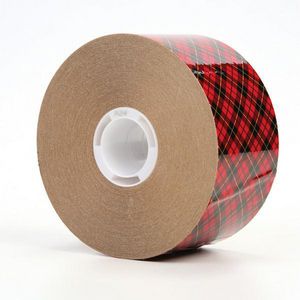 Adhesive Transfer Tape, 60 yd Length, 2 Inch Width, 2 mil Thickness, Densified Kraft Paper Liner, Clear, 2 mil 400 Acrylic Adhesive, 180 °F Maximum Operating, -40 °F Minimum Operating