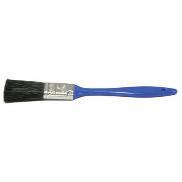 Chip and Oil Brush, 3/8 in THK Brush, Synthetic Brush, Metallic Ferrule, Plastic Handle