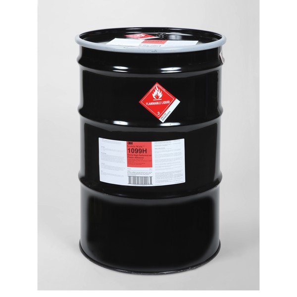 Plastic Adhesive, High Performance Medium Viscosity, Agitator Drum Container, 55 gal Container, Nitrile Rubber Base