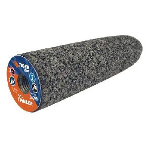 Grinding Cone, Portable, Series: T16, 1 in Diameter Maximum, 3 in Head Thickness, 20 Grit, ZA20S Grade, 3/8-24 Center Hole, Synthetic Resin Bond, Type 16/Round Tip Shape, 3/8-24 UNF Thread, 36290 RPM Maximum, Zirconia Alumina Abrasive