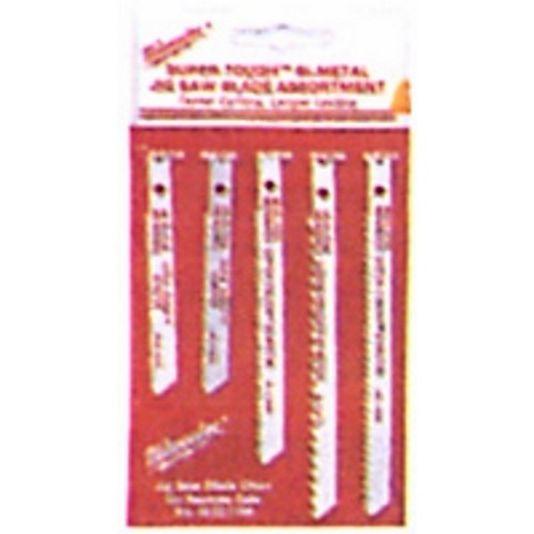 Jig Saw Blade Set, General Purpose Heavy Duty, 5 Piece, Specifications: Universal Shank, For Use With: 6256-6 Jig Saw, 9/32 in W Dimensions