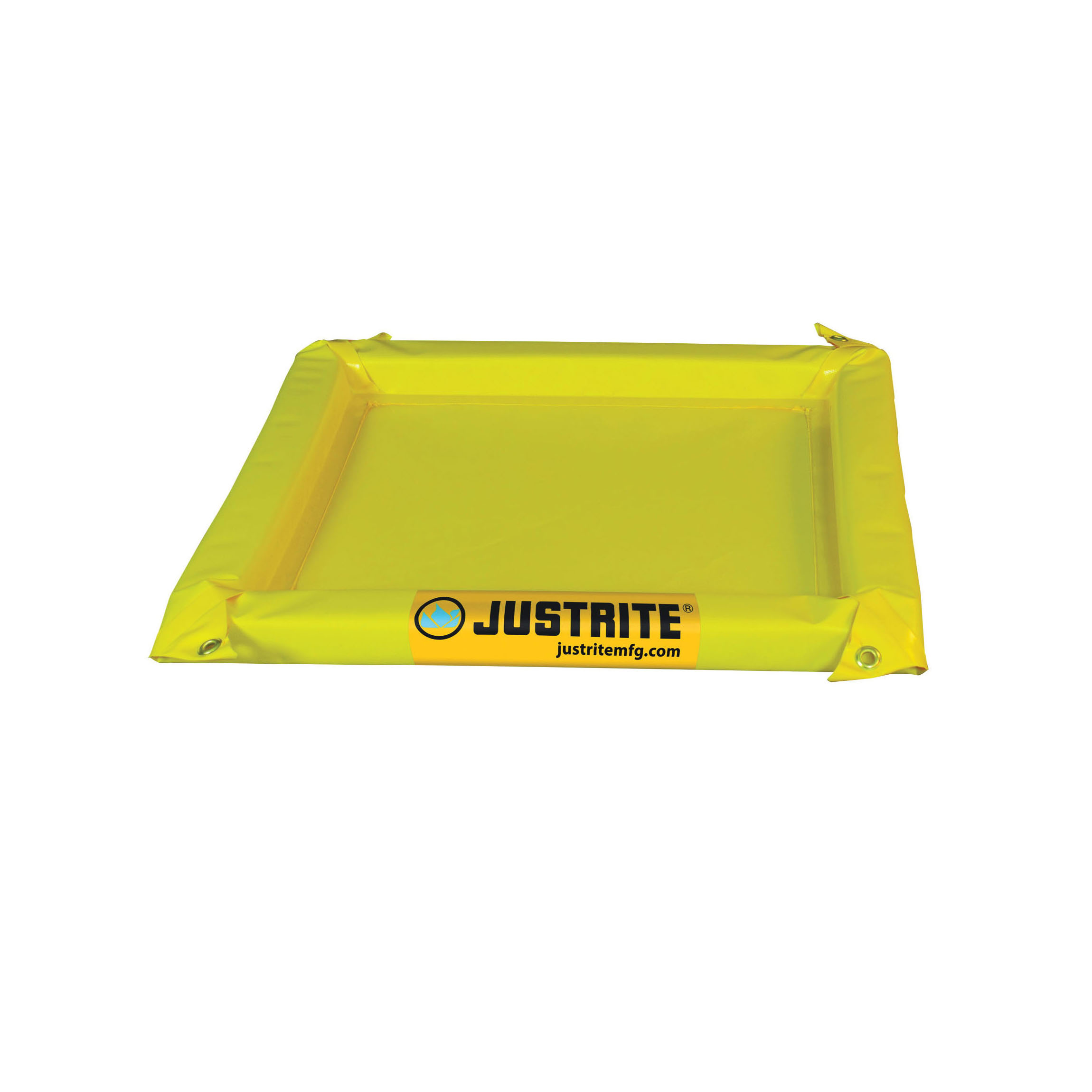 Maintenance Spill Berm, 44 gal Spill, 6 ft Length, 2 in Height, 6 ft Width, PVC Coated Fabric, Yellow