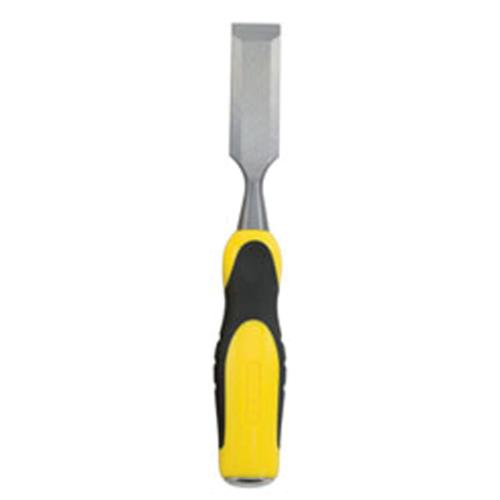 Wood Chisel, Bi-Material Short Blade, Beveled, 1/4 in Tip, Carbon Steel Tip, 1/4 in Blade Width, 9-1/4 in Overall Length, Ergonomic, Polypropylene Handle, No Handguard, Yes Corrosion-Resistant, Carbon Steel, Polished Chrome/Lacquered