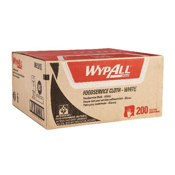 Foodservice Wiper, Series: X50, 23-1/2 x 12-1/2 in, 200 Sheets Capacity, White, Hydroknit*