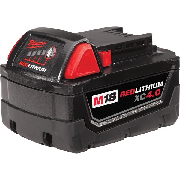 Cordless Battery Pack, Rechargeable, Lithium-Ion Battery, 4 Ah Battery, 18 VDC Charge, 90 min Charging, For Use With: Cordless Power Tool