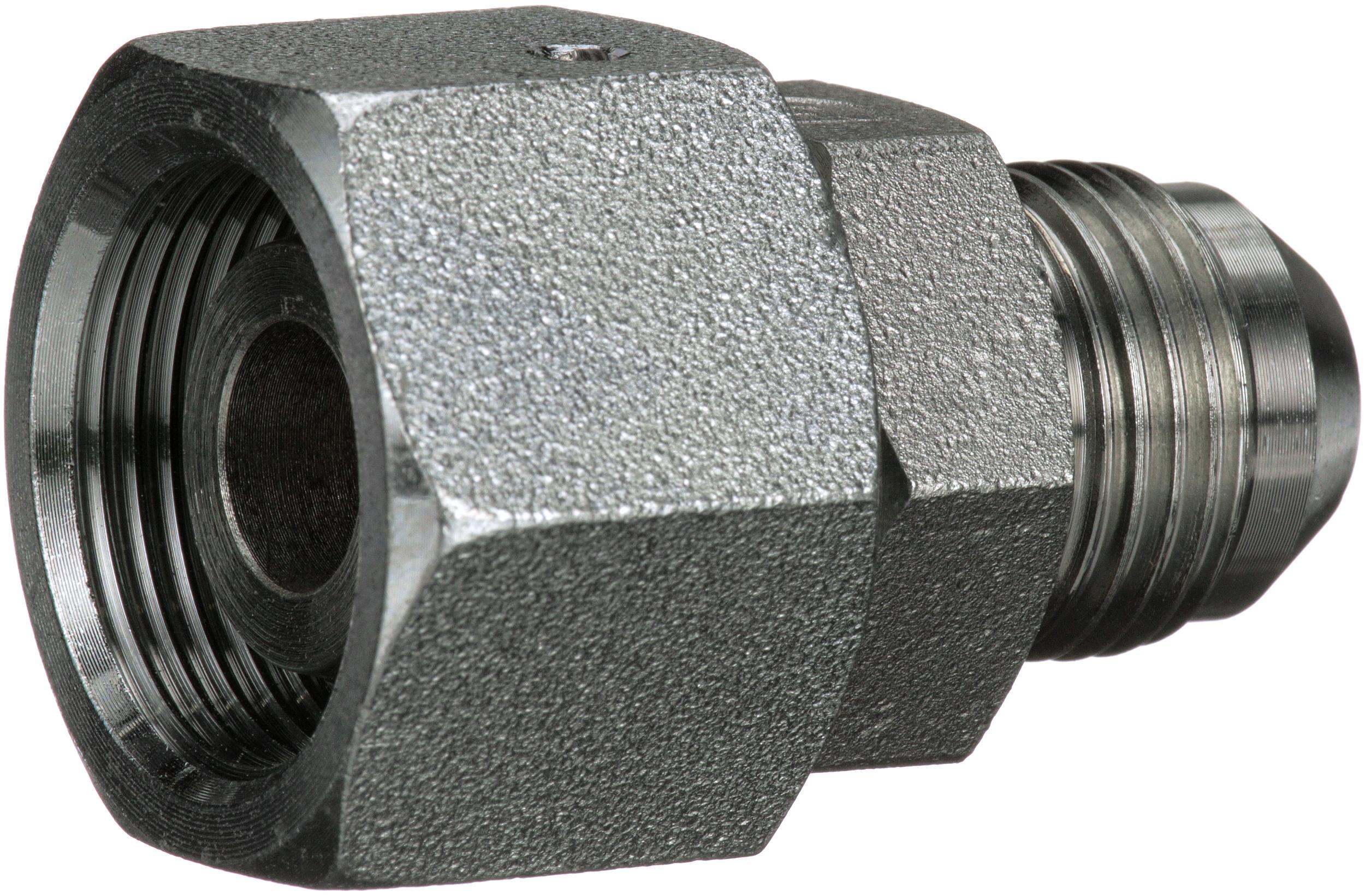 Hydraulic Adapter, High Pressure, Series: G63, M20 x 1.5 x 3/4-16 Nominal, Female Swivel x Male JIC 37 °Flare End Style, 6000 psi Pressure, Steel, Import