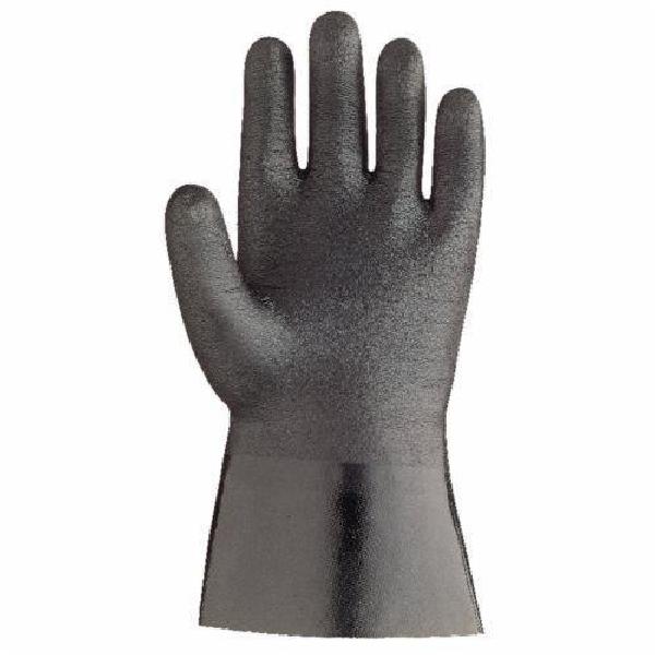 Chemical-Resistant Gloves, Fully Coated Insulated, Series: 6781R-06, L/SZ 10 Size, Neoprene Palm, Neoprene, Black, Rough, Rough Grip Style, Cotton Jersey Lining, Gauntlet Cuff, Neoprene Coating, 18 in Length, Resists: Abrasion, Cut, Chemicals, Punctu
