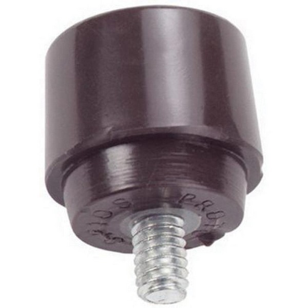 Surface Protective Hammer Tip, 1-1/2 in Tip Dia, 5/16-18, Hard Hardness, Fits Hammers: 4R440 and 4R441 Hammer, Black