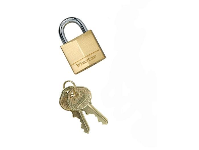 Padlock , Brass  Body, Key Number: 130, 8 in Body Width, 1 in Body Height