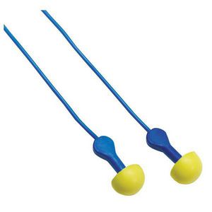 Ear Plug, Metal Detectable, Series: E-A-R, Corded Design, 26 dB Noise Reduction, Round Shape, Regular Size, Yellow/Blue Plug, Foam/Thermoplastic Plug, Blue Cord, Vinyl Cord, Specifications Met: CSA Class AL, Disposable/Reusable: Reusable