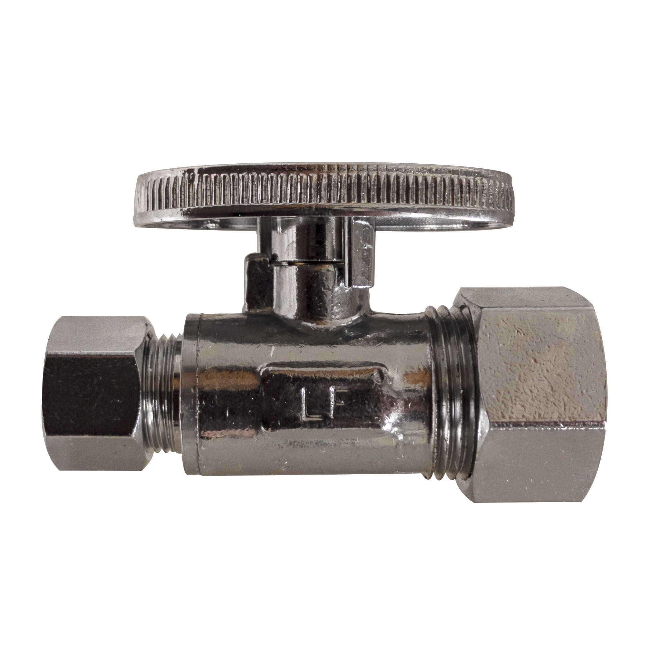 Supply Stop, Lead-Free Straight, 1/2 x 1/4 x 3/8 Inch Nominal, PEX x C x C End Style, Brass Body, Domestic