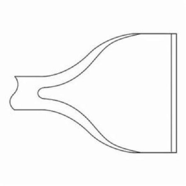 Scaling Chisel, Flat Tip, 3 in Tip, Round Stock, 0.68 in Stock, Hammer Steel Tip, 12 in Overall Length, Oval Collar Chisel Style, Hammer Steel